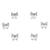 splendid butterfly shape pearl brass silver plated set of 3 combo stud earring for women and girls