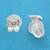 splendid butterfly shape pearl brass silver plated set of 3 combo stud earring for women and girls