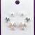 creative flower design brass silver plated set of 3 combo stud earring for women and girls