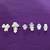 creative flower design brass silver plated set of 3 combo stud earring for women and girls