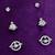 astonish universal design cz brass silver plated set of 3 combo stud earring for women and girls