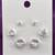 astonish universal design cz brass silver plated set of 3 combo stud earring for women and girls