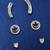 fancy smiling face shape cz brass silver plated set of 3 combo stud earring for women and girls