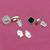 exotic square shape brass gold plated set of 3 combo stud earring for women and girls