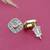exotic square shape brass gold plated set of 3 combo stud earring for women and girls