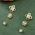 pretty flower design cz brass gold plated set of 3 combo stud earring for women and girls