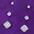 smooth square shape brass silver plated set of 3 combo stud earring for women and girls