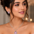 Rhodium finish divine halo necklace set
