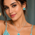 Rhodium finish prism glow necklace set
