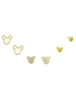 lovely butterfly design brass gold plated set of 3 combo stud earring for women and girls 2