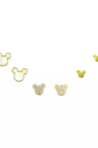 lovely butterfly design brass gold plated set of 3 combo stud earring for women and girls