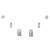 fine curve shape brass silver plated set of 3 combo stud earring for women and girls