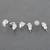 fine curve shape brass silver plated set of 3 combo stud earring for women and girls