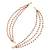 attractive maroon bead 3 string brass gold plated kaan chain for women and girls