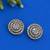 modern round shape cz studded brass gold plated stud earring for women and girls