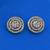 modern round shape cz studded brass gold plated stud earring for women and girls