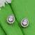 stylish oval shape cz studded brass antique gold plated stud earring for women and girls
