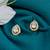 trendy oval shape cz studded brass gold plated stud earring for women and girls
