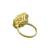 lavish round shape brass gold plated adjustable finger ring for women and girls