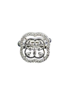 lovely round shape brass silver plated adjustable finger ring for women and girls 2