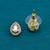 trendy oval shape cz studded brass gold plated stud earring for women and girls