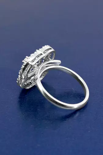 lovely round shape brass silver plated adjustable finger ring for women and girls