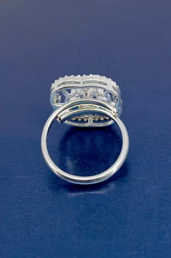 lovely round shape brass silver plated adjustable finger ring for women and girls