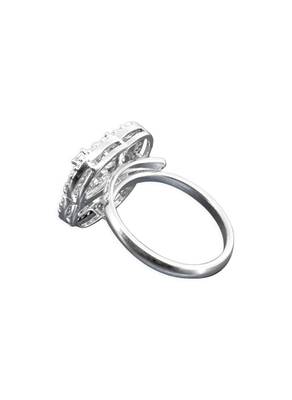 lovely round shape brass silver plated adjustable finger ring for women and girls 5