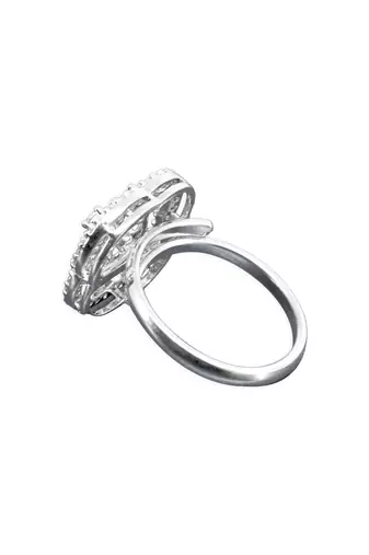 lovely round shape brass silver plated adjustable finger ring for women and girls