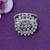 designer flower design brass kundan silver plated adjustable finger ring for women and girls