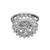 designer flower design brass kundan silver plated adjustable finger ring for women and girls