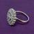 designer flower design brass kundan silver plated adjustable finger ring for women and girls
