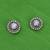 modern round shape cz studded brass antique gold plated stud earring for women and girls