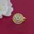 elegant round shape brass kundan gold plated adjustable finger ring for women and girls
