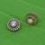modern round shape cz studded brass antique gold plated stud earring for women and girls
