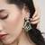 glorious square shape brass kundan antique gold plated dangle earring for women and girls