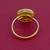 elegant round shape brass kundan gold plated adjustable finger ring for women and girls