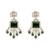 glorious square shape brass kundan antique gold plated dangle earring for women and girls