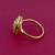 elegant round shape brass kundan gold plated adjustable finger ring for women and girls