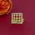 ethnic square shape brass kundan gold plated adjustable finger ring for women and girls