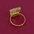 ethnic square shape brass kundan gold plated adjustable finger ring for women and girls
