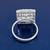 exotic square shape brass kundan gold plated adjustable finger ring for women and girls