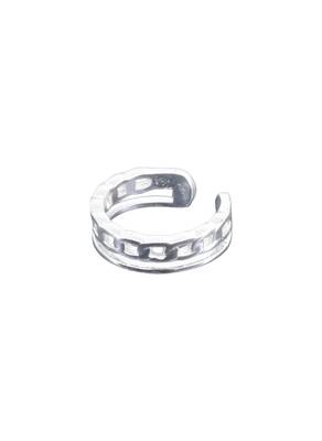 fine cuff design brass kundan silver plated adjustable finger ring for women and girls 2