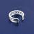 fine cuff design brass kundan silver plated adjustable finger ring for women and girls