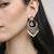 royal oval shape chendelier brass kundan antique gold plated chandelier earring for women and girls