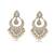 royal oval shape chendelier brass kundan antique gold plated chandelier earring for women and girls