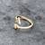 fancy heart and "a"letter stackable rings brass gold plated adjustable finger ring for women