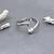 fine heart and "a"letter stackable rings brass silver plated adjustable finger ring for women
