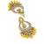 smooth oval shape chendelier brass kundan antique gold plated chandelier earring for women and girls