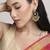 smooth oval shape chendelier brass kundan antique gold plated chandelier earring for women and girls